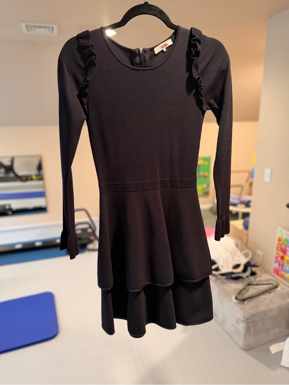 Parker Black Knit Long Sleeve Top